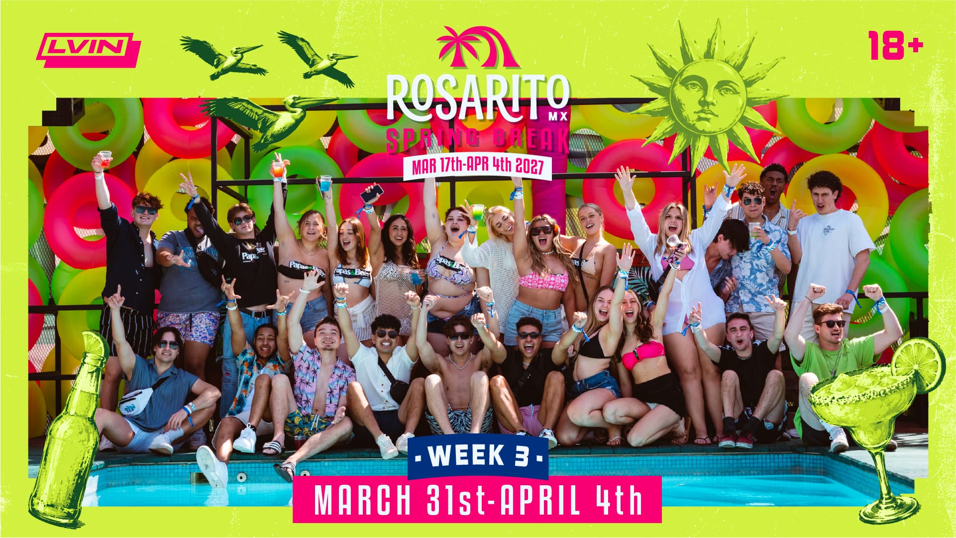 WEEK 3: March 31st – April 4th Rosarito Spring Break package